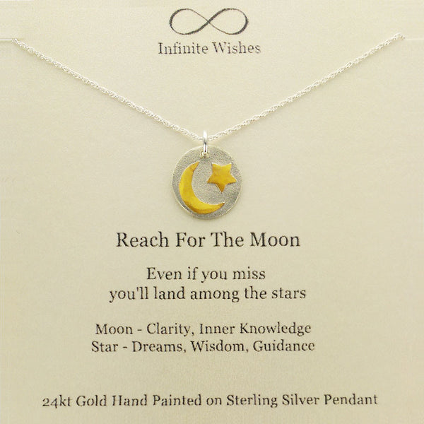 Reach For The Moon Necklace On Gift Card