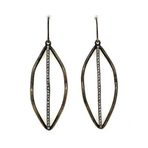  Rebel Designs Crystal Open Leaf Earrings