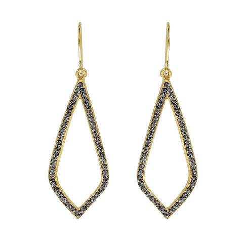  Rebel Designs Open Geometric Gold Pave Earrings