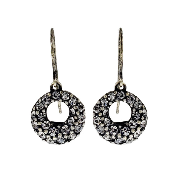  Rebel Designs Tiny Sparkling Round Open Hoop Earrings