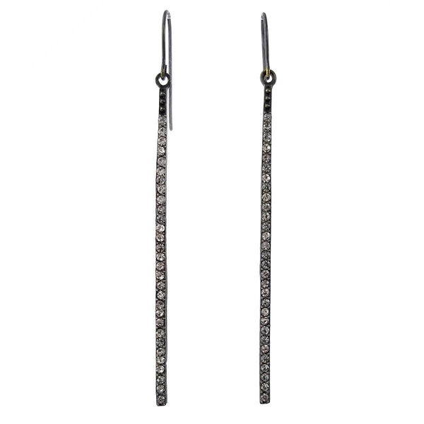 Rebel Long Crystal Stick Earrings