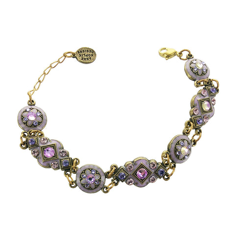 Shades Of Purple Crystal Bracelet