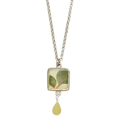 Shari Dixon Silver Leaf Drop Necklace