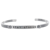 Stay Strong Sterling Silver Cuff