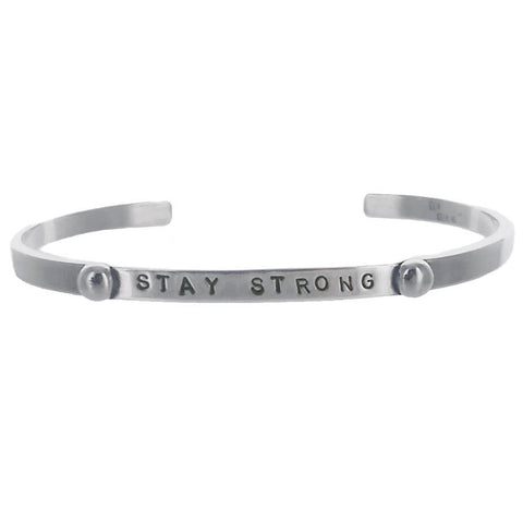 Stay Strong Sterling Silver Cuff