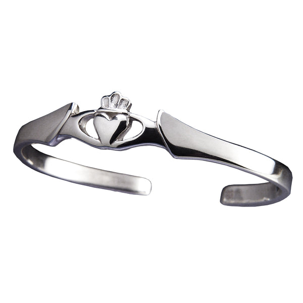 Sterling Silver Claddagh Cuff Bracelet