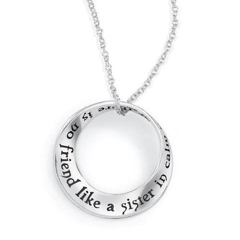 There Is No Friend Like A Sister Mobius Necklace