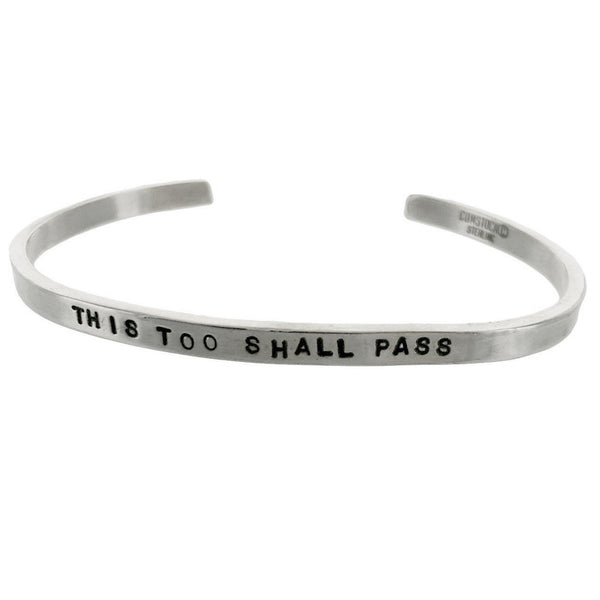 This Too Shall Pass Sterling Silver Cuff Bracelet
