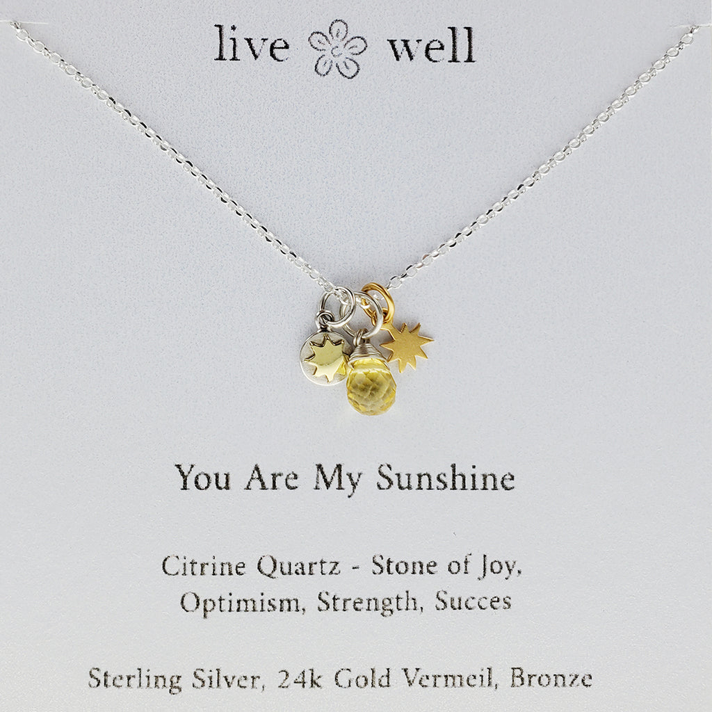 S925 Sterling Silver Heart Sunflower Necklace You are My Sunshine Neck