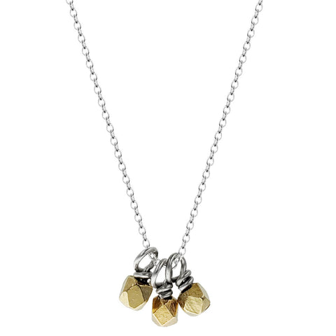  Zina Kao Minimalist Gold Bead Cluster Necklace