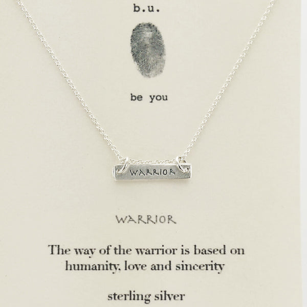 b.u. Warrior Bar Necklace