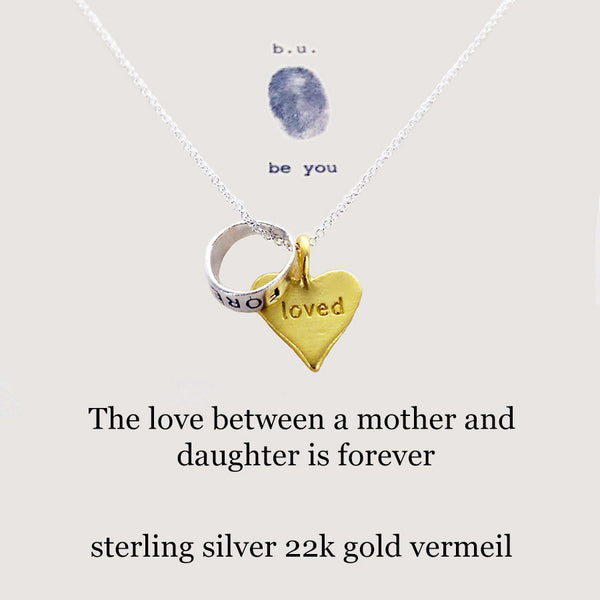 b.u. Mother Daughter Love Necklace