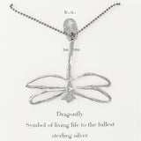b.u. Living Life To The Fullest Dragonfly Necklace