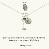 b.u. Vision Heart Carl Jung Quote Key Necklace