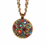  Michal Golan Colorful Large Spiral Pendant Necklace
